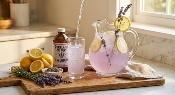 Lavender syrup for lemonade: pitcher recipe & ratio