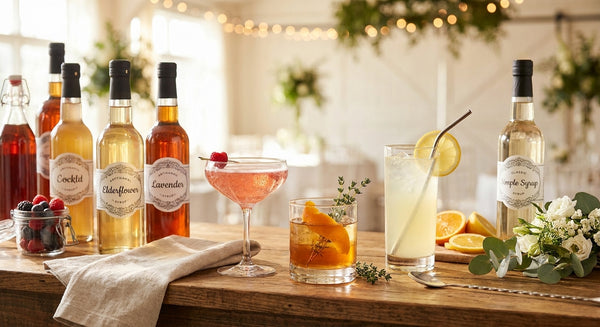 Cocktail syrups for wedding bars: what to stock