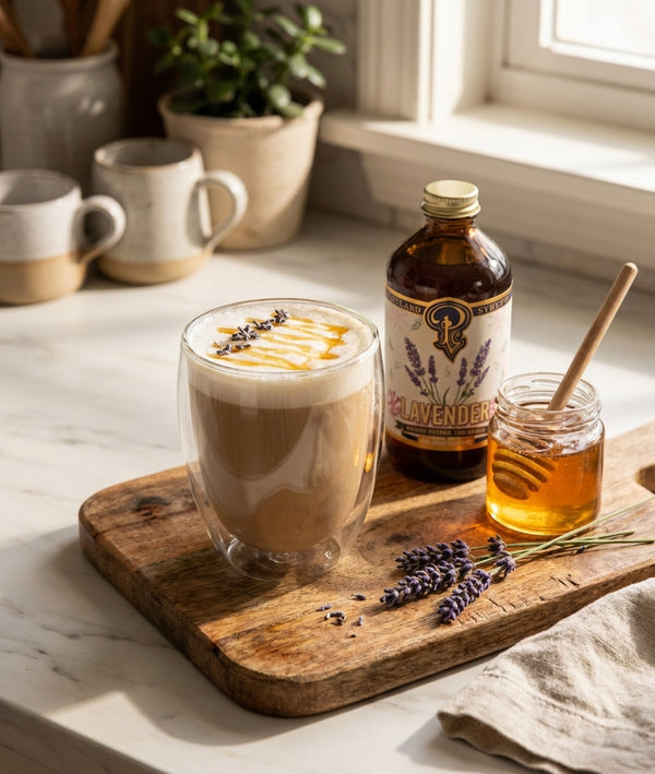 How to make a lavender honey latte at home