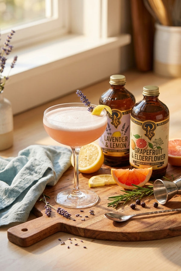 Best syrups for gin cocktails: floral & citrus