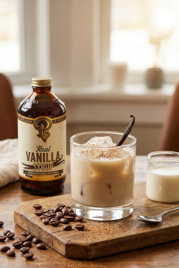 How to make a vanilla white russian with real syrup