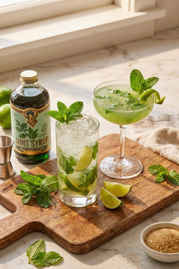 Mint syrup for cocktails: mojitos and beyond