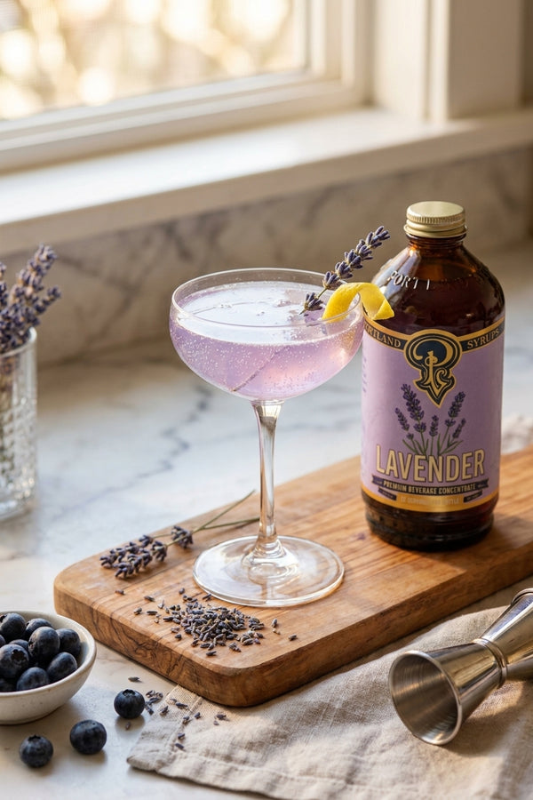 Lavender syrup for champagne cocktails: bubbly & floral