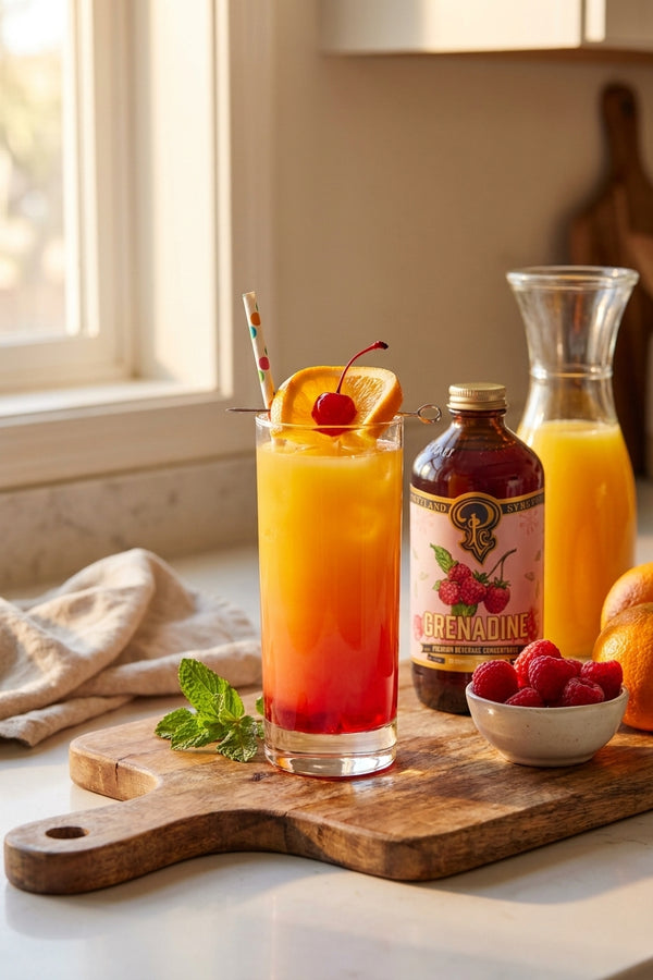 How to make a sunrise mocktail for kids