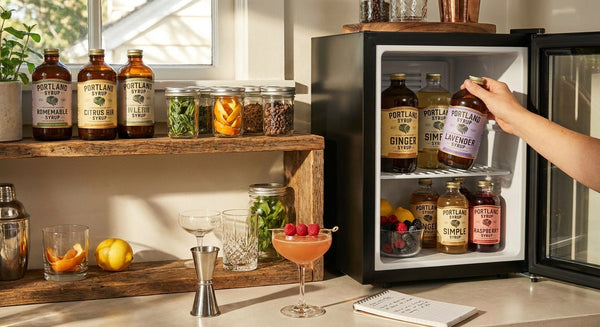 How to store cocktail syrups: shelf life & fridge tips