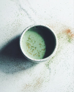 Marionberry Matcha Latte