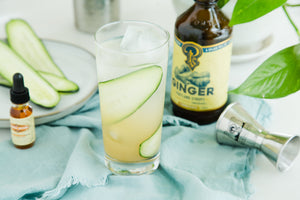 Cucumber Ginger Sparkler: The Spa-Water Mocktail