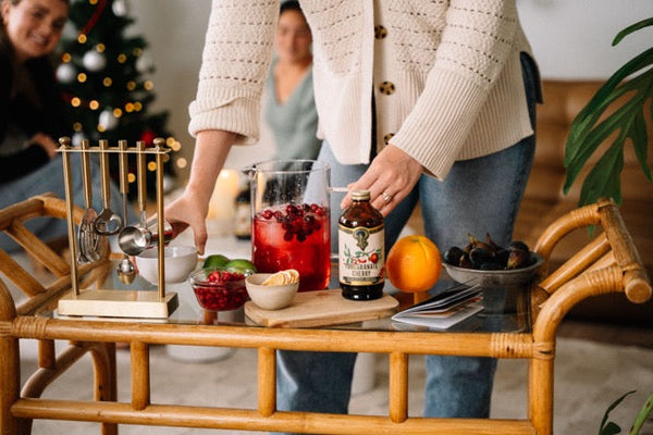 portland syrups pomegranate cherry cocktail mocktail punch holiday beverage
