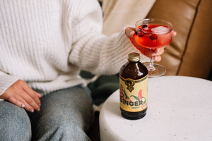 portland syrups ginger mule cranberry festive mocktail nonalcoholic n/a beverage mixology bartending simple drink idea holiday