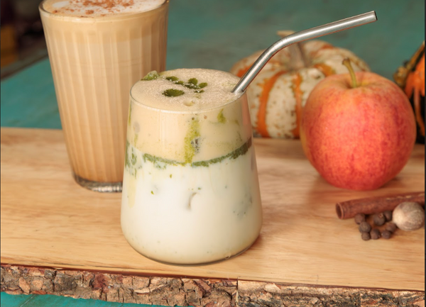 Apple Crisp Matcha Latte