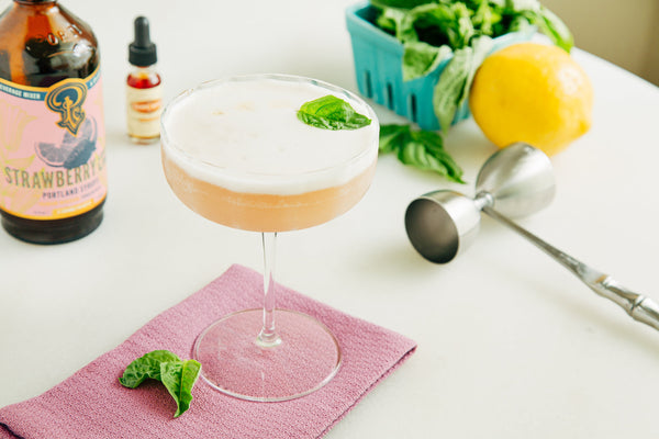 Strawberry-Basil Sour