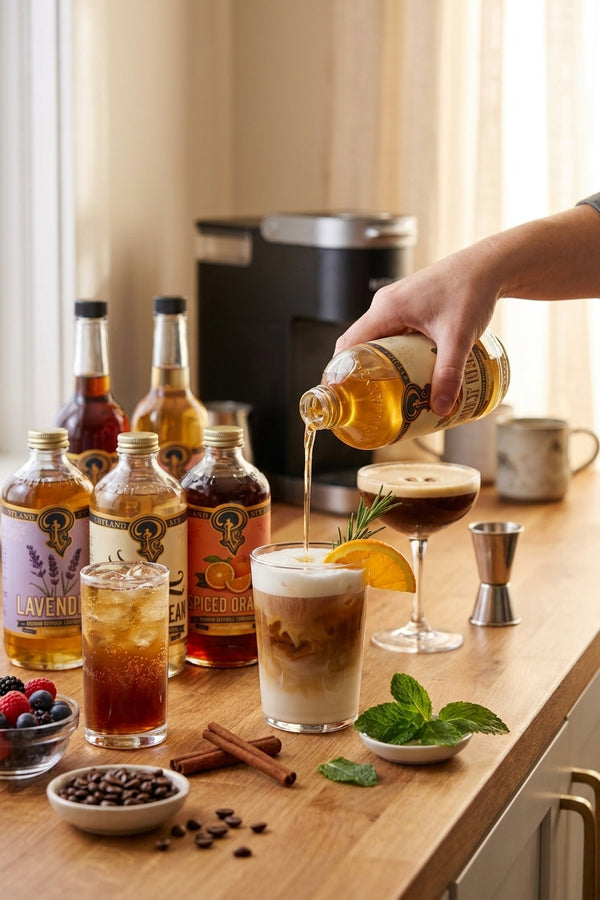 Cocktail syrups for coffee shops: signature drinks