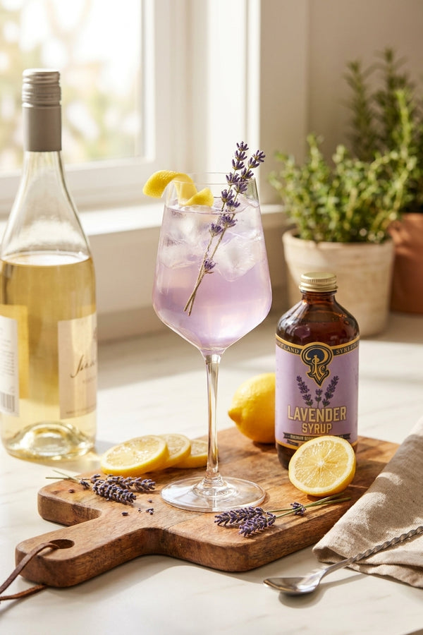 How to make a lavender white wine spritzer