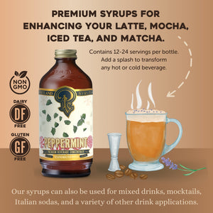 Peppermint Syrup 12oz Case of 6 — view 3