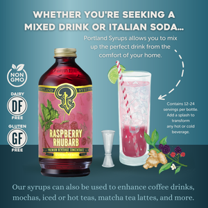 Raspberry Rhubarb Syrup 12oz Case of 6 — view 3