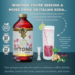 Rose City Tonic Syrup 12oz Case of 6 — view 3