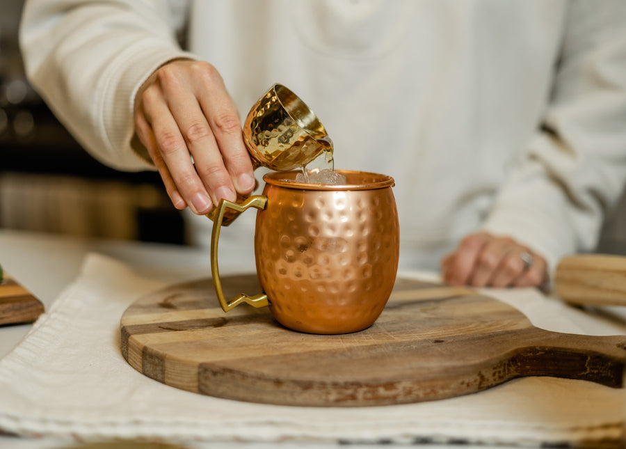 Solid Copper Hammered Mule Mug