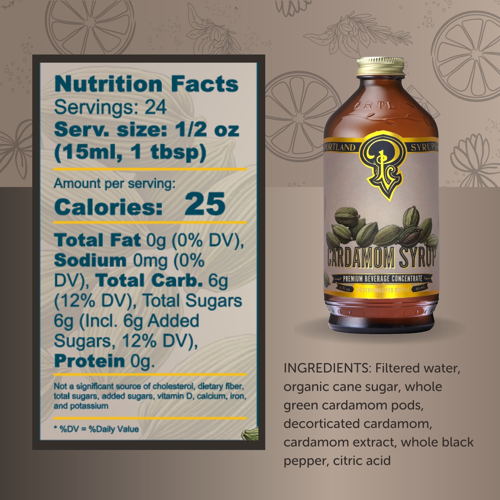 Cardamom Syrup for Coffee & Lattes | Beverage Mixers – Portland Syrups