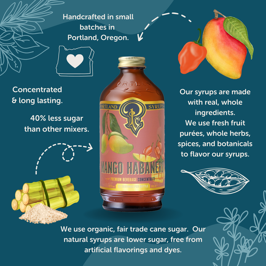 Mango Habanero Syrup 12oz Case of 6