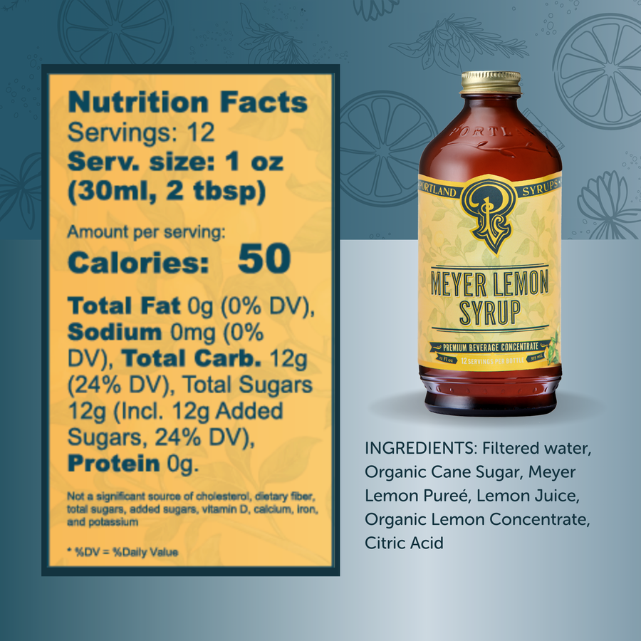 Meyer Lemon Syrup 12oz Case of 6