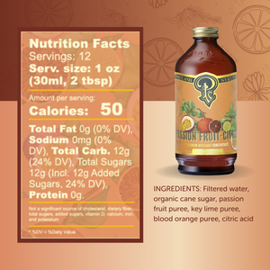 Passion Fruit Citrus Syrup 12oz Case of 6 — view 2