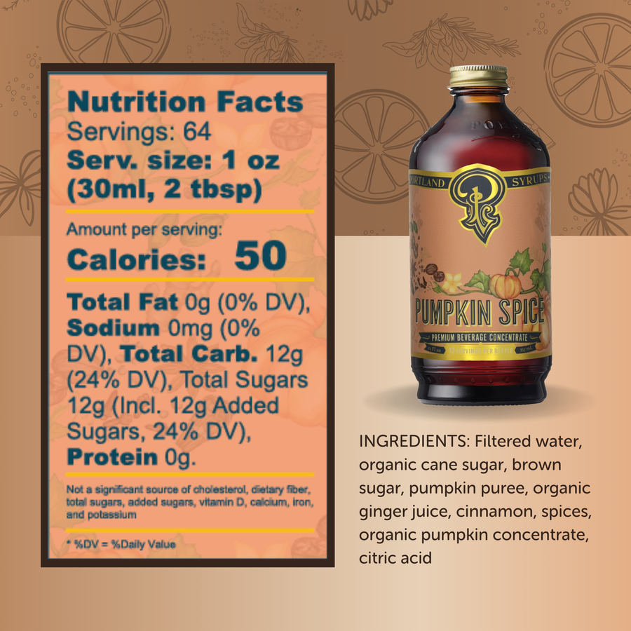 Pumpkin Spice Syrup  12oz Case of 6