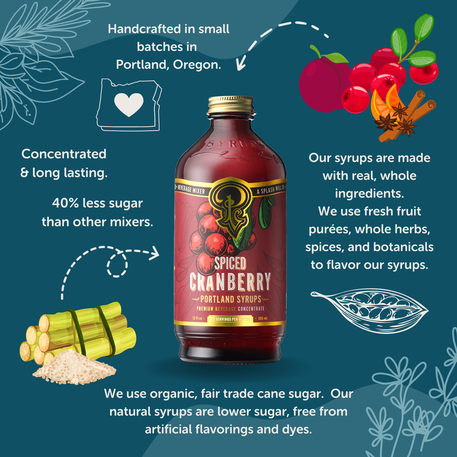 Spiced Cranberry Syrup 12oz Case of 6