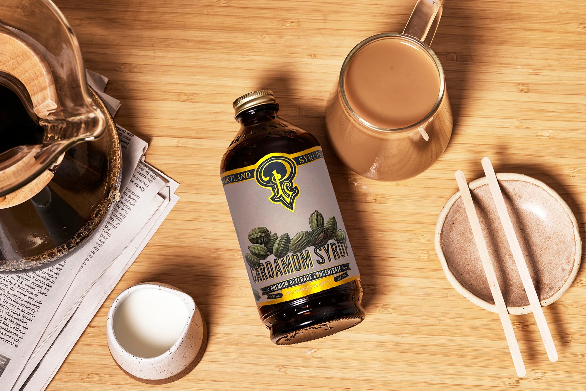 CRDB原液1g Cardamom Syrup for Coffee & Lattes | Beverage Mixers – Portland Syrups