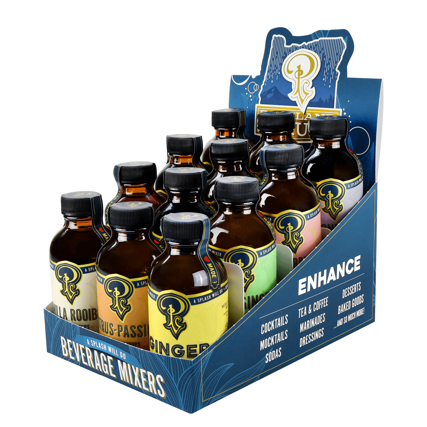 12-Pack Syrup Sampler Set for beverages
